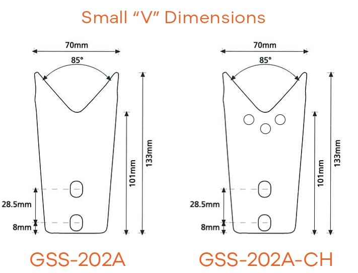 Small 'V' Dimensions